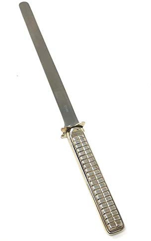 CESA Couteau à jambon en argent. Longueur 36 cm, lame 24 cm, manche 12 cm.
