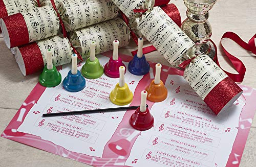 Robin Reed 8 x 14 Handbells Musical christmas crackers contains metal bells - 788