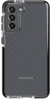 tech21 Evo Check for Samsung S21 5G - Germ Fighting Antimicrobial Phone Case with 12ft Drop Protection, Smokey/Black