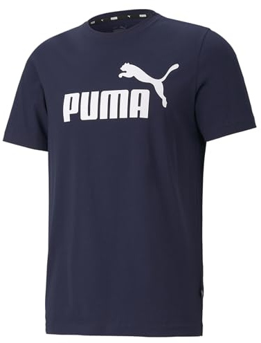PUMA Herren Ess Logo Tee T shirt, Peacoat, XL EU