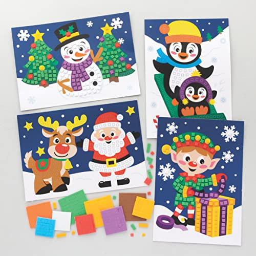 Baker Ross FC176 Kit di Palline di Natale - Confezione da 6, Crea le tue Decorazioni Natalizie, Addobbi Natalizi per l'Albero per Bambini da Decorare ed Esporre