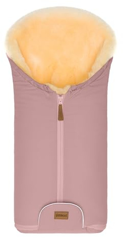 Fillikid Baby Fußsack Pamir & Windel Blaubär | Winterfußsack für Kinder | Lammfellfußsack für Babyschale, Kinderwagen & Buggy | warmer Fußsack mit echtem Lammfell | ab Geburt