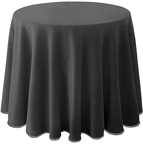 Milarosa Ropa Mesa Camilla Terciopelo. Falda para Mesa Camilla Redonda. 90 cm. Falda de Mesa Camilla Suave. Falda Camilla Lisa. Mesa Camilla Invierno. TC000762. Color Gris