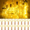 kolpop 18 Stück LED Lichterkette mit Batterie, 2M 20LED Mini Lichterkette für Außen/Innen Deko Flaschenlichter DIY, Party, Hochzeit, Weihnachten - Warmweiß