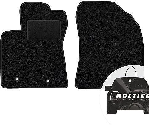 moto-MOLTICO Vorne Fußmatten Auto Velours Autoteppiche Schwarz Automatten Set 2-teilig passend für Toyota Avensis III 2009-2018