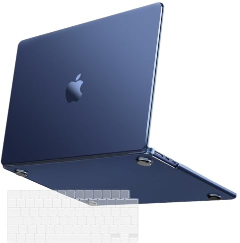 MOSISO Kompatibel mit MacBook Air 13 Zoll Hülle M5 M4 M3 M2 2026-2022 13,6 | [Farbabgestimmt auf Laptop], Dünn, Anti-Fingerabdruck Hartschale&Tastaturschutz A3449 A3240 A3113 A2681, Mitternacht