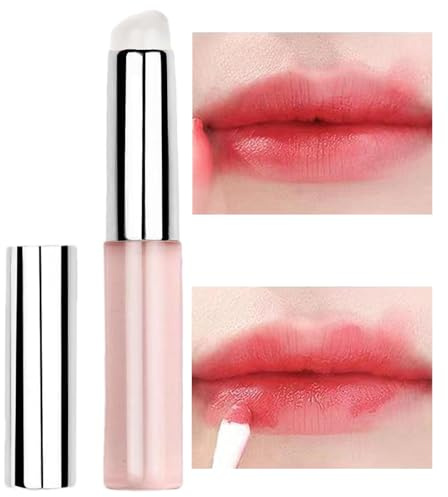 Silikon-Lippenpinsel-Applikator, Silikon-Lippenpinsel mit Kappe | Lippenstift-Applikator für Frauen | Tragbarer Lippenbalsam-Applikator für Lippenstift, Lipgloss, Kappenlippen-Make-up-Pinsel,