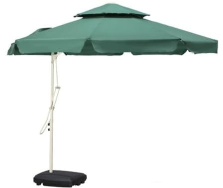 Marktschirm Sonnenschirm Sonnenschirme im Freien 8,2 Fuß Großer Sonnenschirm Mit Sockel, Außenhofschirm, Gartenschirm, Strandschirm, Quadratischer Doppelschirm Gartenschirm Terrassenschirm(Color:A)