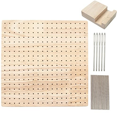 Häkel-Blockierbrett, tragbare Strickblockiermatten, 30,5 x 30,5 cm, Gitterblockierbretter zum Stricken, Häkeln, Nähen, Basteln, Set mit 9 Blockierbrettern mit T-Nadeln und Aufbewahrungstasche