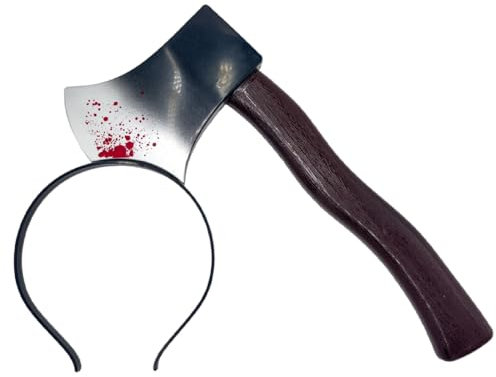 UENXRXE Haarreif Mit Blut Halloween,Haarreifen Männer,Kopfschmuck Blutige Axt Im Kopf,Zombie Kostüm Zubehör,Horror Haarschmuck Blutig,Für Erwachsene,Damen,Herren