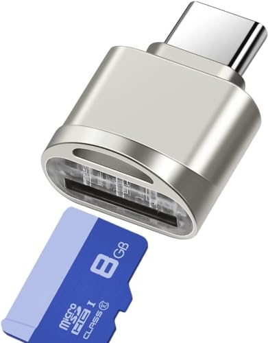 Memory Card Reader, USB 3.0 and USB-C to SD Micro SD MS CF Card Reader Adapter, USB OTG Card Reader Micro SD Card Reader, microSDHC, microSDXC Memory Cards, for Laptops, MacBook, & Phones (Silver)