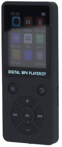 Lettore MP3 MP4 da 32 GB con Altoparlante Auricolare, Audio Portatile HiFi Senza Perdita di Dati Lettore Musicale MP3 Registratore Vocale E Book, Schermo HD da 1,8 Pollici, (BLACK)