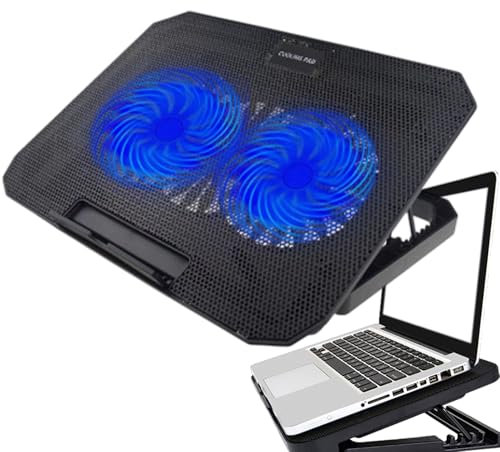 Laptop Stand Fan, 15.6-inch Laptop Cooler, Notebook Cooling Pad, Stabile Laptop Cooling Stand, Computer Cooler Pad, Silent Laptop Cooling Holder, Cooling Pad Laptops for Portable Laptop Fan