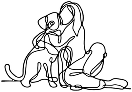 Generisch Hund Metall Wanddekoration, moderne Kunsthandwerk Eisen, minimalistische abstrakte Hunde-Wandkunst für Frauen