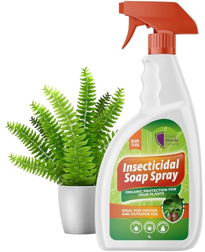 Insecticidal Soap Spray for Plants 1L – Natural Pest Control for Indoor & Outdoor Use – Kills Aphids, Spider Mites, Whiteflies and More – Natural Insecticide for Houseplants, Vegetables and Gardens
