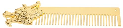 WRITWAA Zinklegierung Kamm Für Männer Tragbar Mit Wikinger-design Für Haarkamm Und Bartkamm Stylingkamm Für Öl Und Reise Kleiner Kamm Für Lockiges Haar Und Nasses Haar