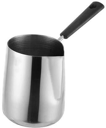HOLIDYOYO 1pezzi Lattiera Acciaio Inossidabile Con Manico Lungo Perfetta Per Cappuccino e Latte Macchiato Facile Da Pulire e Pratica Per Cucine Induzione