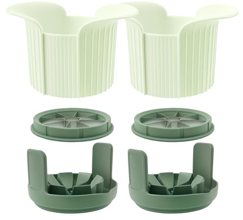 2 Pcs Corer and Slicer, 8 Stainless Steel Blade Cutter Divider Pitter with Ergonomic Non-Slip Handles, Heavy Duty Fruit Cutter Slicer for Up to 3.7 Inches Apples