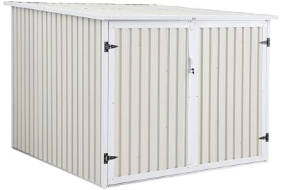 sweeek - Abri à vélo. Rangement 4 vélos. Beige en Acier galvanisé. L 203 x P 198 x H 157 cm