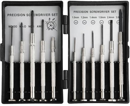 Set cacciaviti precisione 11 in 1 – set cacciaviti piccoli magnetici per occhiali, orologi, telefono e riparazioni elettroniche
