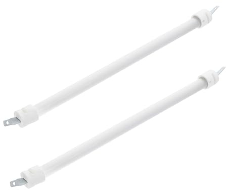 Tubo Riscaldamento Elettrico Sostitutivo 2 Pezzi Quarzo Ceramico Bianco | Alta Resistenza al Calore, Riscaldamento Rapido, Affidabilità Elevata, Compatibilità di Ricambio per Forni