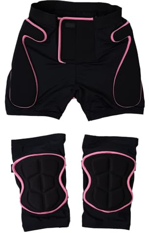 Ski Padded Shorts Knee Pads Set, 3D Padded Protective Gear Set, Skating Skiing Guard Set, Winter Sports Safety Equipment, Women'S Ski Snowboard Hip Protection Shorts With Knee Pads