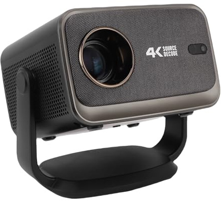 Sxhlseller 4K Smart Projector Decoding Support, 360 ° 1080p Utomhusfilmprojektor med WiFi 6 och Bluetooth, 500 ANSI LM, 150 Tum Skärmar, Bärbara Filmprojektorer för Hem, Biograf (EU)