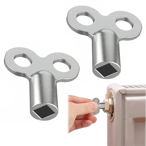 ZIOYANE Lot de 2 clés de purge universelles en alliage de zinc pour radiateur