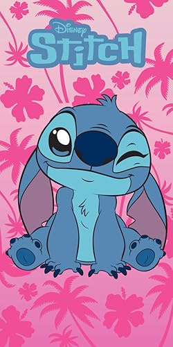 Disney Toalla de Playa Infantil Marvel 70x140 cm – Microfibra de Secado Rápido – Varios Diseños Oficiales Mickey, Minnie, Stitch, Frozen, Avengers y Spider-Man (Stitch 14189)