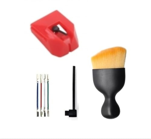 LatoYard AT-VMN95E Puntina ellittica per Giradischi Audio-Technica, Gambo in Alluminio, Set Completo Accessori Installazione