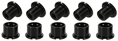 FOMTOR Single Chainring Bolts 5 Pcs MTB CNC Bicycle Crankset Chain Ring Bolts M8 Aluminum Alloy Chainwheel Bolts