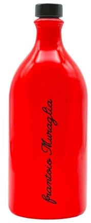 Frantoio Muraglia, Orcio in Vetro Coolor Shining Red con Olio Extra Vergine d'Oliva 500ml, Fruttato Intenso