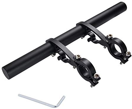 Yizhet Förlängare för cykelstyre, 25 cm förlängningskonsol, förlängningsstång för cykelstyre i aluminiumlegering, klämma, hastighetsmätare, GPS, lampa, ficklampa, telefonmonteringshållare