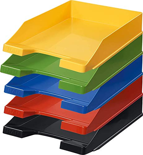 HAN Briefablage Klassik, 30 STÜCK Schreibtisch Organizer, Bürobedarf, Ablagefächer, Büromaterial, Briefkorb, Dokumentenablage, bis Format A4/C4, 1027-X, bunt Sortiert