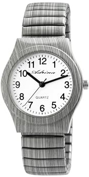Adrina Armbanduhr Damen Analog Braun Schwarz Großes Ziffernblatt | Damenarmbanduhr arabische Ziffern günstig | Damenuhr Senioren mit Zugarmband – klassisch & bequem viele Farben
