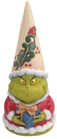 Enesco Jim Shore Dr. Seuss The Grinch Zwerg mit Geschenkfigur, 14 cm, Mehrfarbig