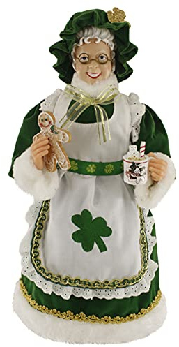 Windy Hill Collection Luck o' The Irish Mrs. Claus 16 Inch Standing Figurine Figure Decoration 161067
