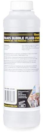 beamz FBL025 Bubble Machine Fluid Concentrate, 1L Bubble Fluid for Machines, Long-Lasting Bubbles, Safe Non-Toxic Solution, Ideal for Parties, Events and Performances, Easy to Use