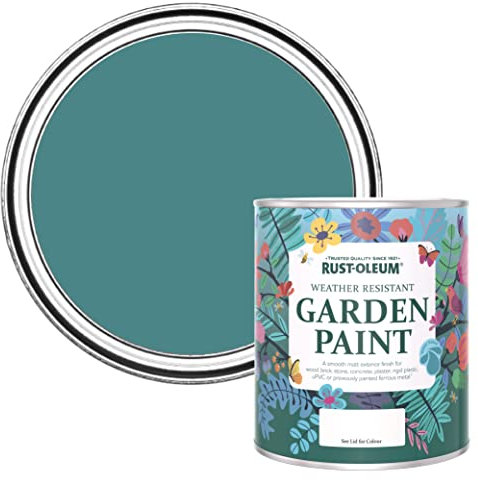 Rust-Oleum Green Mould Resistant Garden Paint in Matt Finish - Peacock Suit 750ml