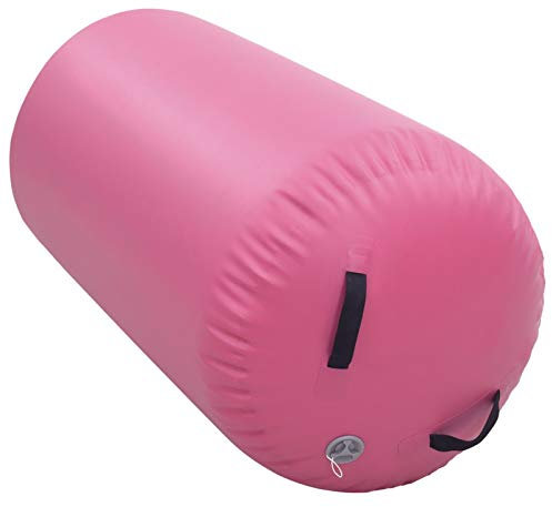 TidyardAufblasbare Gymnastik-Rolle Fitnessmatte 120 x 75 cm (L x Durchmesser) Mit Luftpumpe,Gymnastikrolle Luft-Yogarolle Gymnastikmatte Yogamatte aus Hochdichtes PVC, PVC-Gewebe