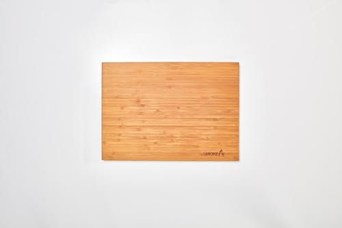 smokemax® Essbrett Set Speisebrett Servierbrett Schneidebrett, Designbrett aus hochwertigen natürlichen Bambusholz (100% mit natürlichen Ölivenöl geölt) (3)