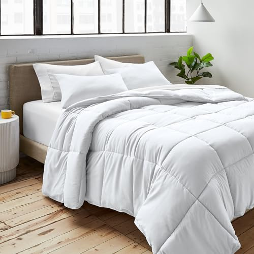 Bare Home Duvet Insert Double Size - Premium 1800 Ultra-Soft Duvet Insert - 6.4 TOG - All Season Warmth Quilt - Comforter Set with 2 Pillowcases (Double, White)