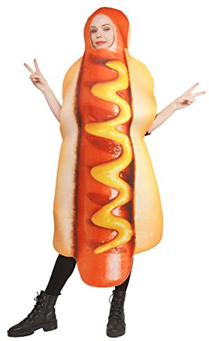 SEA HARE Costume da Tuta Unisex per Hot Dog per Adulti