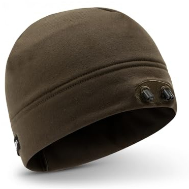 VELAMP STOKER: Spandex-Mütze mit wiederaufladbarem LED-Licht. Grün