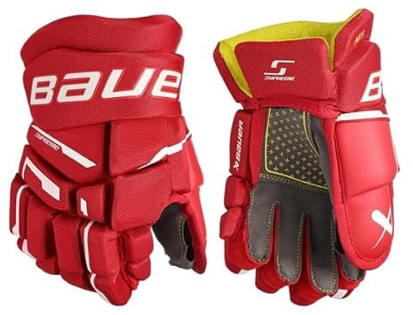 Bauer Supreme M3 Handschuhe Junior, Größe:10 Zoll, Farbe:rot