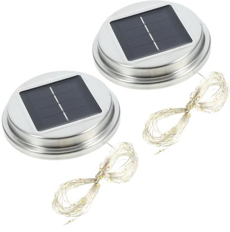 Veemoon 2pcs Solar Light Replacement Tops Crackle Ball Lid Parts for Garden Patio Solar Lanterns Outdoor Hanging Decorative Lighting
