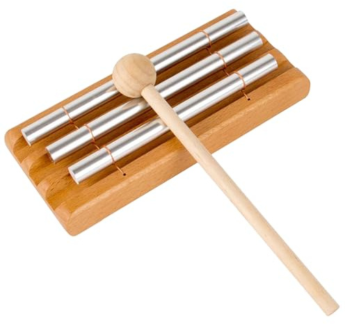 Meditationstrios, 3 Töne, Trios, Glocken, Handschlag, Klangspiel für Gebet, Meditation, Lehrer, Klassenzimmer, Energieriegel, Aluminiumrohr, Windspiel, Drei-Ton-Glockenspiel, Meditationstrios
