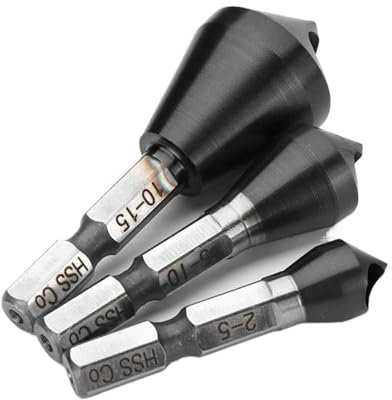 Fasenfräser HRC89 M35 HSS-CO Kobalt Senker Bit Hex Schaft 90 ° TiAlN Beschichtet Entgraten Fasen Werkzeug for Metall Edelstahl(2-5mm)