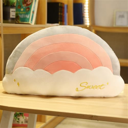 champracer Stern, Mond Kissen,Flauschige Weiche Kuschelkissen Wolke Form, für Kinder Fotografie-Requisiten-Hintergrund, Sofa-Rückenkissen, Kinderzimmer Zimmer, Hausdekoration (Wolken-Rosa)