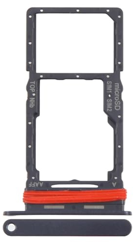 Ersatzteil kompatibel mit Samsung Galaxy A16 5G SM-A166B A166 Try Tray Tray Fach für SIM-Karte 1 + SIM-Slot 2 oder Schlitten für Micro-SD-Speicherkartenleser (schwarz)